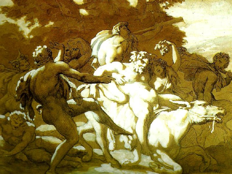 Theodore   Gericault le cortege de silenne oil painting image